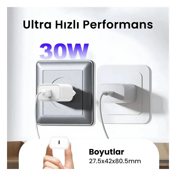 Bix Bxpd32 30 W Hızlı Şarj Adaptörü - Görsel 3