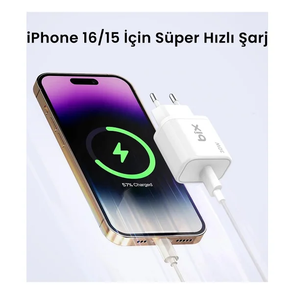 Bix Bxpd32 30 W Hızlı Şarj Adaptörü - Görsel 4
