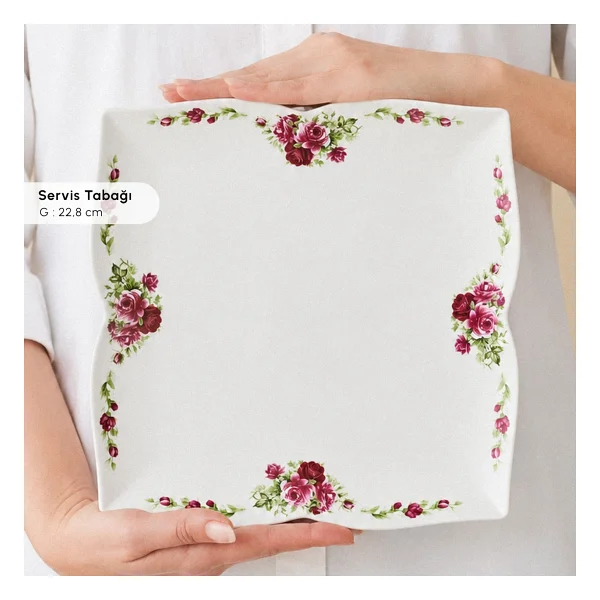Karaca Red Rose 34 Parça 6 Kişilik Kahvaltı Takımı - Görsel 4