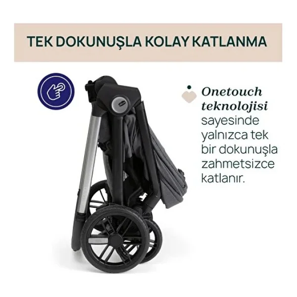 Chicco Bellagio 2.0 Black Satin Bebek Arabası - Görsel 10