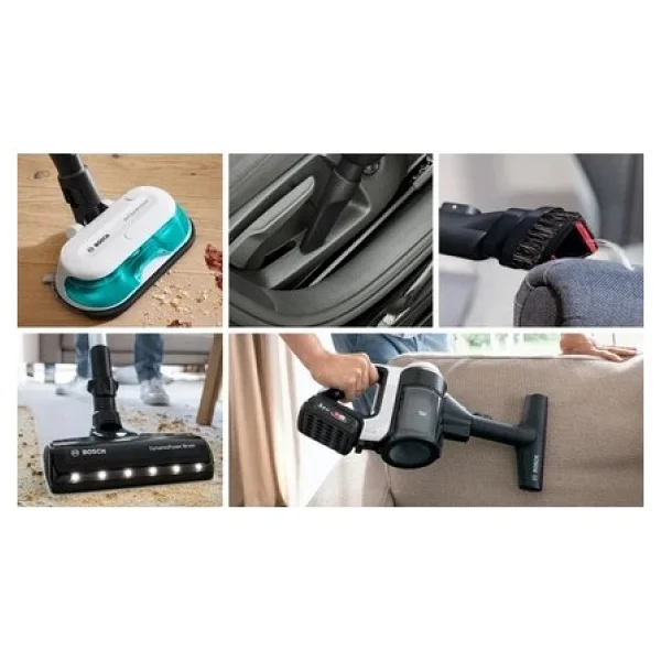 Bosch Islak Kuru 2 Sı 1 Arada 18v Çift Bataryalı Premium Aqua Şarjlı Dikey Süpürge Yüksek Performans, Şık Tasarım - Siyah - Görsel 2