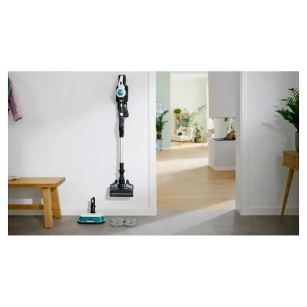 Bosch Islak Kuru 2 Sı 1 Arada 18v Çift Bataryalı Premium Aqua Şarjlı Dikey Süpürge Yüksek Performans, Şık Tasarım - Siyah - Görsel 8