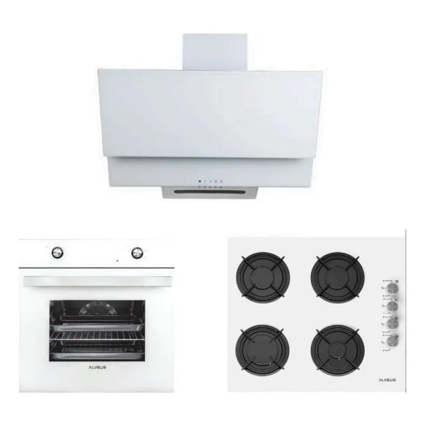 Alveus Beyaz Cam Ankastre Set (Mfa 604M Wh + Kls 670 + F17 60) - Görsel 4