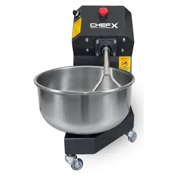 Chefx Hamur Yoğurma Makinesi 10 Kg Un İle 15 Kg Hamur 0,25 Kw Güçlü Motor Ve Paslanmaz Çelik Yapı - Antrasit - Görsel 3