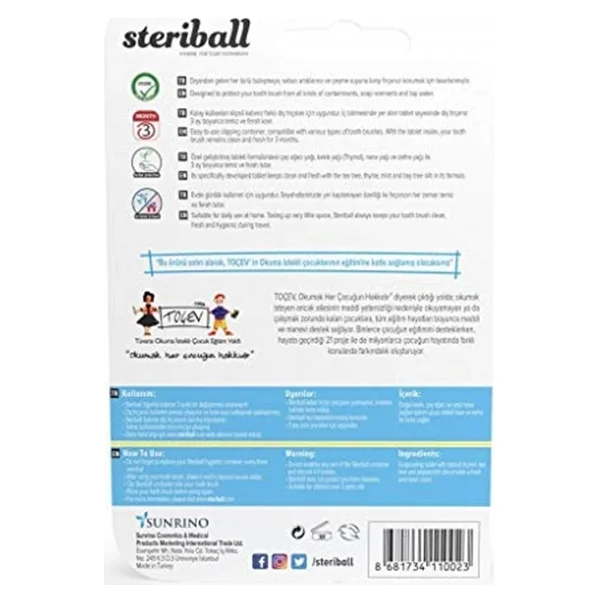 Steriball Diş Fırçası Koruma Kabı Siyah - Görsel 2