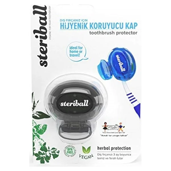 Steriball Diş Fırçası Koruma Kabı Siyah - Görsel 4