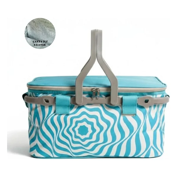 Kale Termos 20 Lt Piknik Sepeti ( 1120 Picnic Bag ) - Çok Renkli - Görsel 8