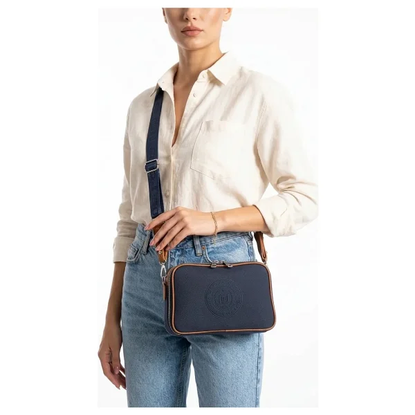 Just Polo Kadın Taş-Lacivert Omuz Ve Çapraz Askılı Çantası-Bd6000 - Görsel 7