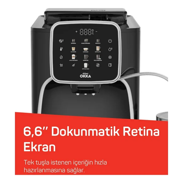 Arzum Okka Pro M Ok0028-05 Krom Tam Otomatik Espresso Makinesi - Görsel 8