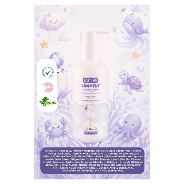 Babyton Liniment Bebek Bezi Değiştirme Temizleyici Ve Pişik Önleyici 400 Ml - Görsel 3