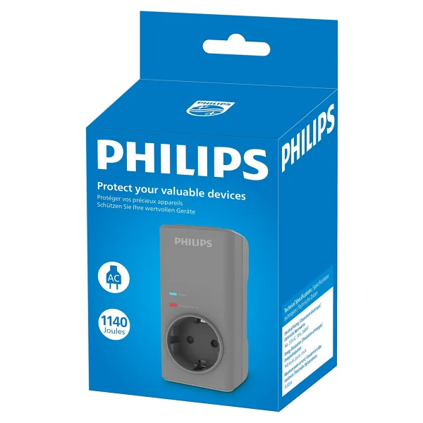 Philips Chp7010g 1140 Joule Gri Kablosuz Akım Korumalı Priz - Görsel 4