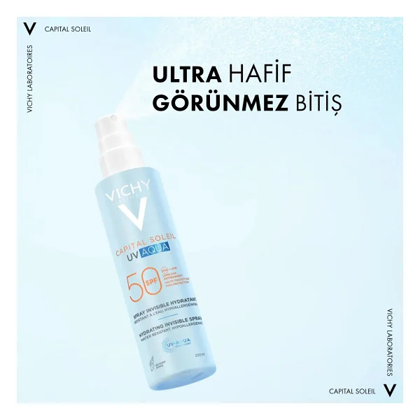 Vichy Capital Soleil Uv Aqua 200 Ml 50 Faktör Vücut Güneş Kremi - Görsel 4