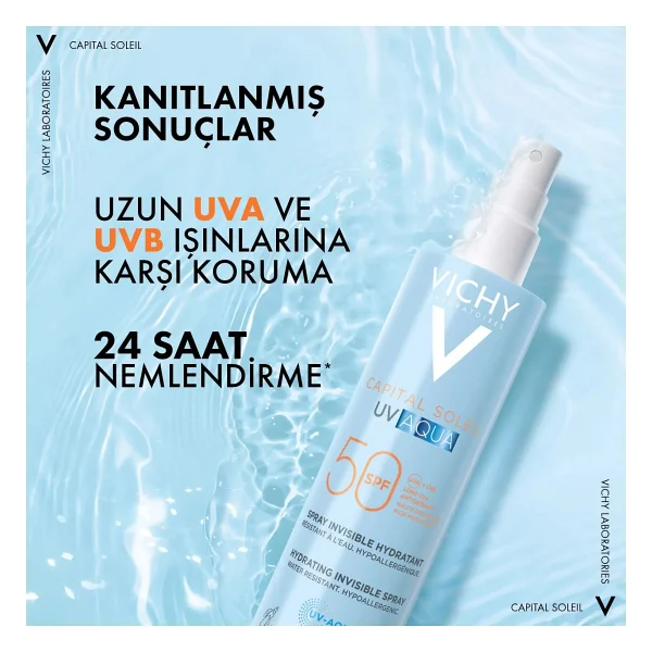 Vichy Capital Soleil Uv Aqua 200 Ml 50 Faktör Vücut Güneş Kremi - Görsel 5