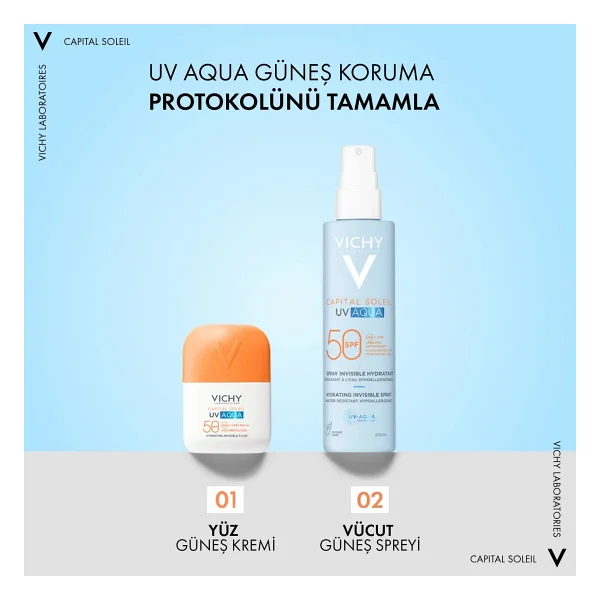 Vichy Capital Soleil Uv Aqua 200 Ml 50 Faktör Vücut Güneş Kremi - Görsel 9