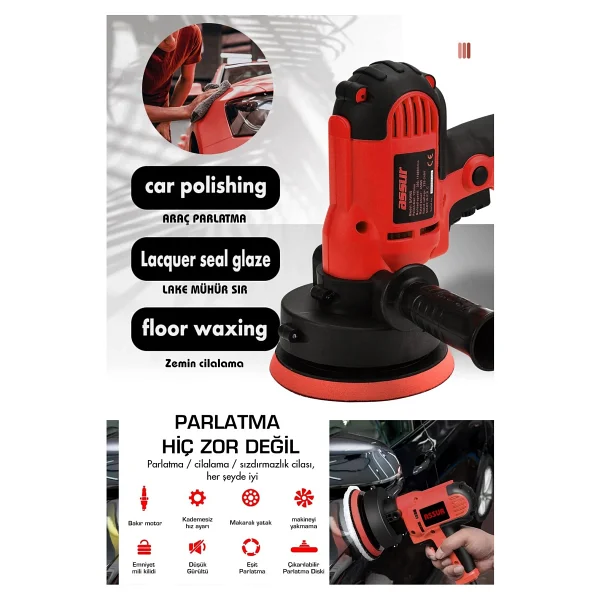 Assur 450w Elektrikli 125mm Dikey Polisaj Zımpara Makinesi - Görsel 3