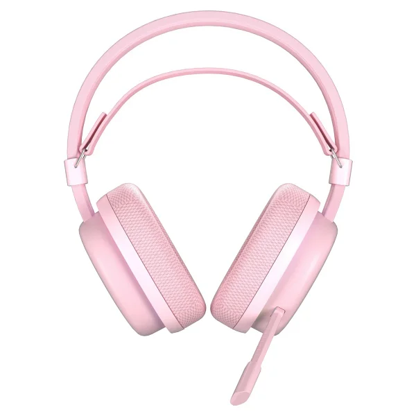 Aula G7 Pembe RGB Kablolu/Kablosuz Kulak Üstü Oyuncu Kulaklığı - Görsel 7