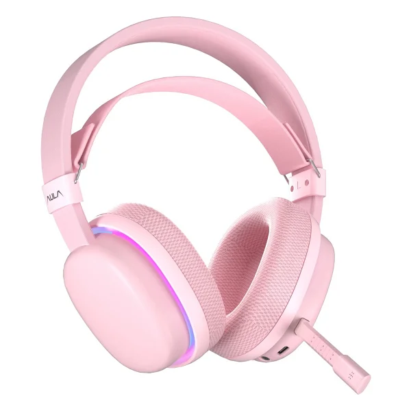 Aula G7 Pembe RGB Kablolu/Kablosuz Kulak Üstü Oyuncu Kulaklığı - Görsel 8