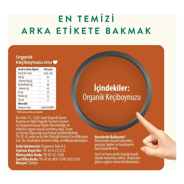 Wefood Organik Keçiboynuzu Unu 320 Gr - Görsel 7