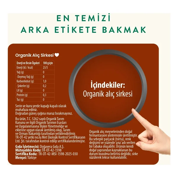 Wefood Organik Alıç Sirkesi 500 Ml - Görsel 7