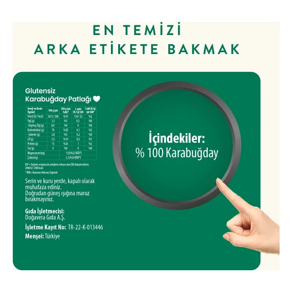 Wefood Glutensiz Karabuğday Patlağı 100 Gr 5'li - Görsel 8