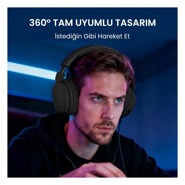 Aula G7 Pro Beyaz RGB Kablolu/Kablosuz Kulak Üstü Oyuncu Kulaklığı - Görsel 5