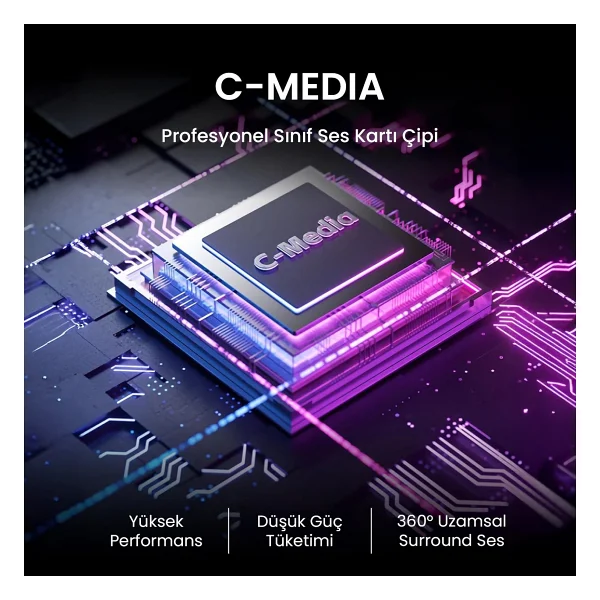 Aula G7 Pro Beyaz RGB Kablolu/Kablosuz Kulak Üstü Oyuncu Kulaklığı - Görsel 6