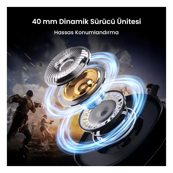 Aula G7 Pro Beyaz RGB Kablolu/Kablosuz Kulak Üstü Oyuncu Kulaklığı - Görsel 9