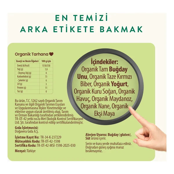 Wefood Kids Organik Bebek Tarhanası 400 Gr - Görsel 2