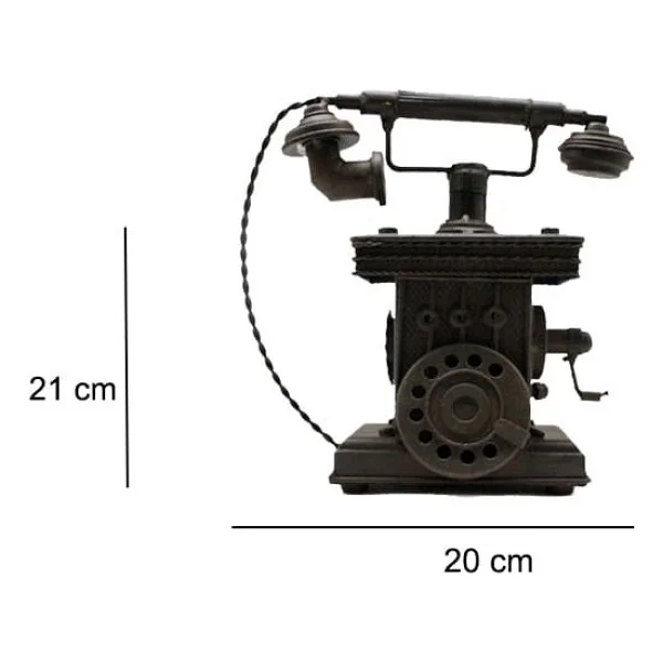 Dekoratif Metal Telefon - Görsel 4