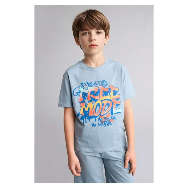 Defacto %100 Pamuk Baskılı 2'li Pijama Takımı Erkek Bebek G8826a826hs - Mavi - 13 - 14 Yaş - Görsel 3