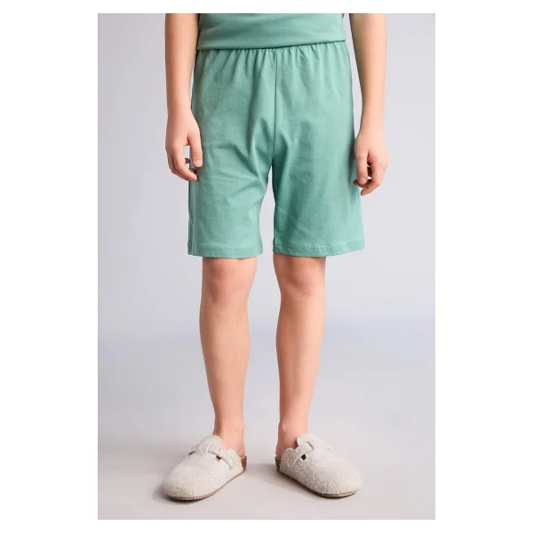 Defacto %100 Pamuk 2'li Baskılı Pijama Takım Şort Tişört Erkek Bebek G8829a826hs - Yeşil-Gn1095 - 5 - 6 Yaş - Görsel 4