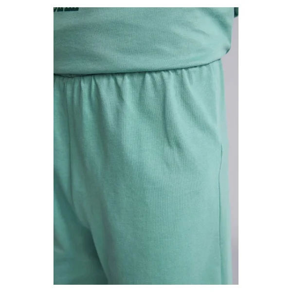 Defacto %100 Pamuk 2'li Baskılı Pijama Takım Şort Tişört Erkek Bebek G8829a826hs - Yeşil-Gn1095 - 5 - 6 Yaş - Görsel 5