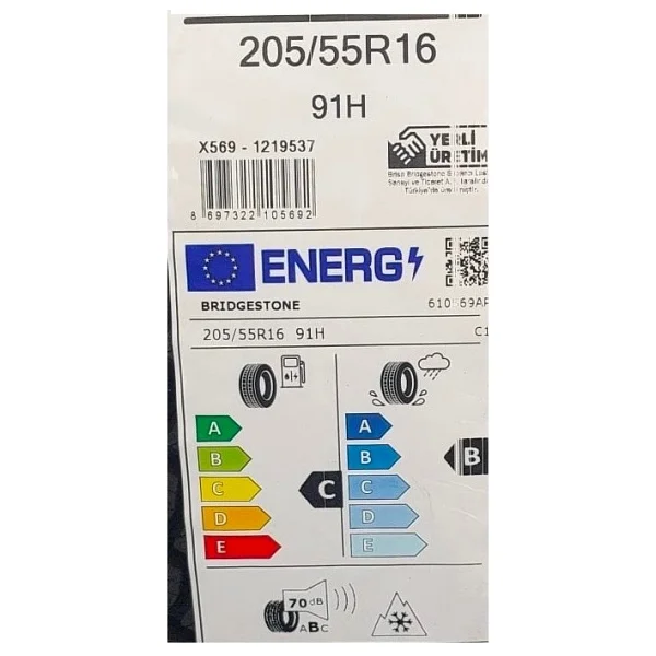 Bridgestone Blizzak 6 205/55 R16 91H Kış Lastiği - Görsel 2