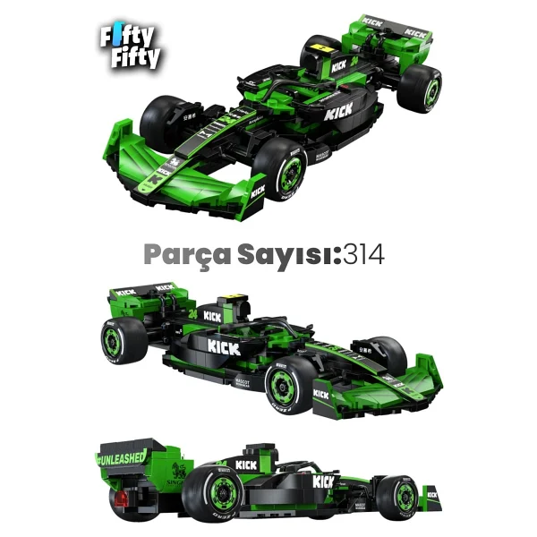 Cada Sauber F1 Formula Aracı C55032W 314 Parça Blok Oyuncak - Görsel 7