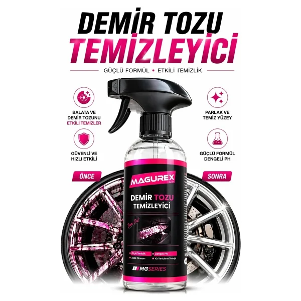 Magurex Balata Ve Demir Tozu Temizleyici Sprey 400 Ml- Profesyonel Jant & Fren Sistemi Temizleyici - Görsel 5