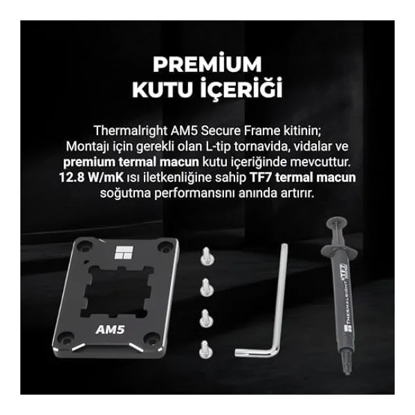 Thermalright AMD Am5 Soket Güçlendirme Montaj Kiti Tf7 Termal Macun Dahil Siyah Asf Am5 - -- - Option-1 - Görsel 4
