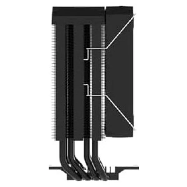 Dragos Dıgıtal Isı Göstergeli 4 Isı Borulu 3000rpm 220w Intel & AMD Siyah Kule Tipi CPU Soğutucu - Görsel 2