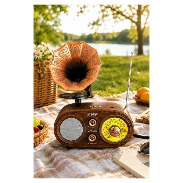 Nns Ns803bt Kahverengi Nostaljik Radyo - Görsel 5