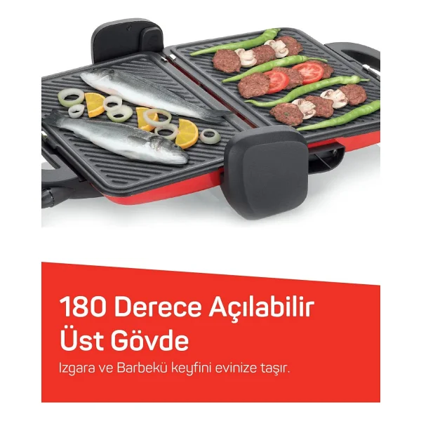 Arzum Ar2007 Sultane 1800 W Kırmızı Tost Makinesi - Görsel 3