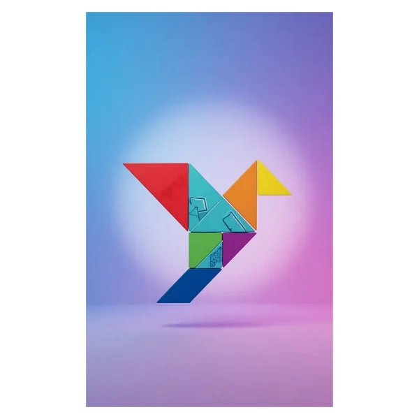Blue Focus Tangram The Anchor Puzzle - Görsel 4