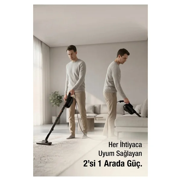 Fantom Pratik-S P 1200 Siyah Dikey Elektrikli Süpürge - Görsel 6