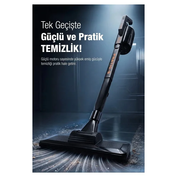 Fantom Pratik-S P 1200 Siyah Dikey Elektrikli Süpürge - Görsel 7