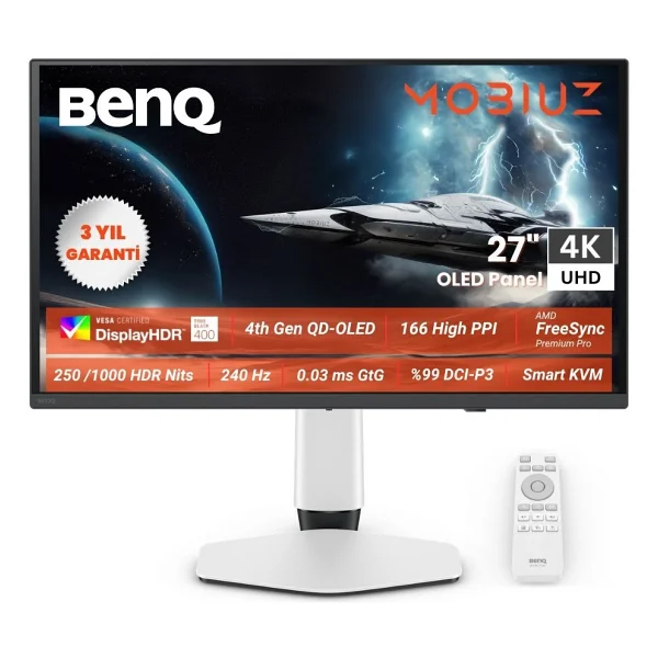 Benq Mobiuz Ex271uz 26.5" 0.03 Ms 4K 240 Hz OLED Oyuncu Monitörü - Görsel 3