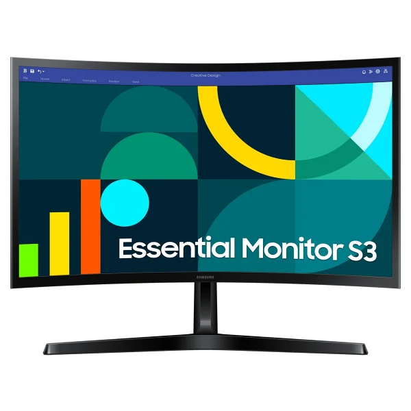 Samsung Essential S3 Ls24d366gauxuf 24" 4 Ms Full HD Curved 100 Hz Monitör - Görsel 8