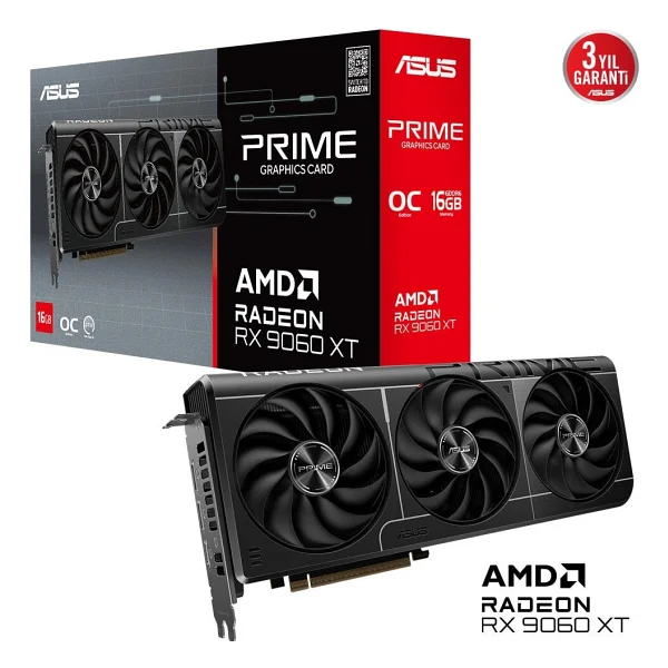 Asus RX 9060 Xt Prime Oc Edition Prıme-Rx9060xt-O16g 128 Bit Gddr6 16 GB Ekran Kartı - Görsel 3