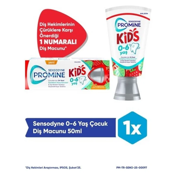 Sensodyne Promine Kids 0-6 Yaş 50 Ml Çocuk Diş Macunu - Görsel 8