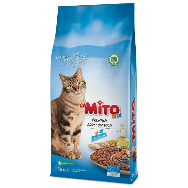 Mito Mix Tavuklu Ve Balıklı 15 Kg Yetişkin Kuru Kedi Maması - Görsel 8