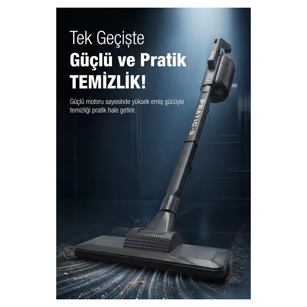 Fantom Pratik-S P 1200 Antrasit Dikey Elektrikli Süpürge - Görsel 7