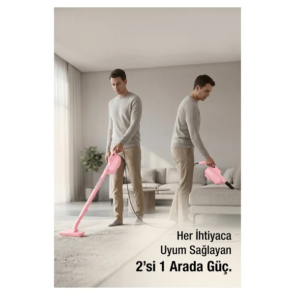 Fantom Pratik-S P 1200 Pembe Dikey Elektrikli Süpürge - Görsel 5