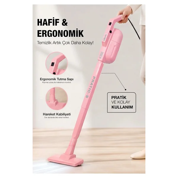 Fantom Pratik-S P 1200 Pembe Dikey Elektrikli Süpürge - Görsel 10